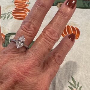 Elegant Sterling Silver Marquee Diamond! It sparkles!